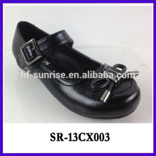 black flat student girls stylish shoes girls formal shoes children leather school shoes